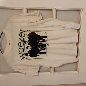 Weezer Short Sleeve White Tshirt L